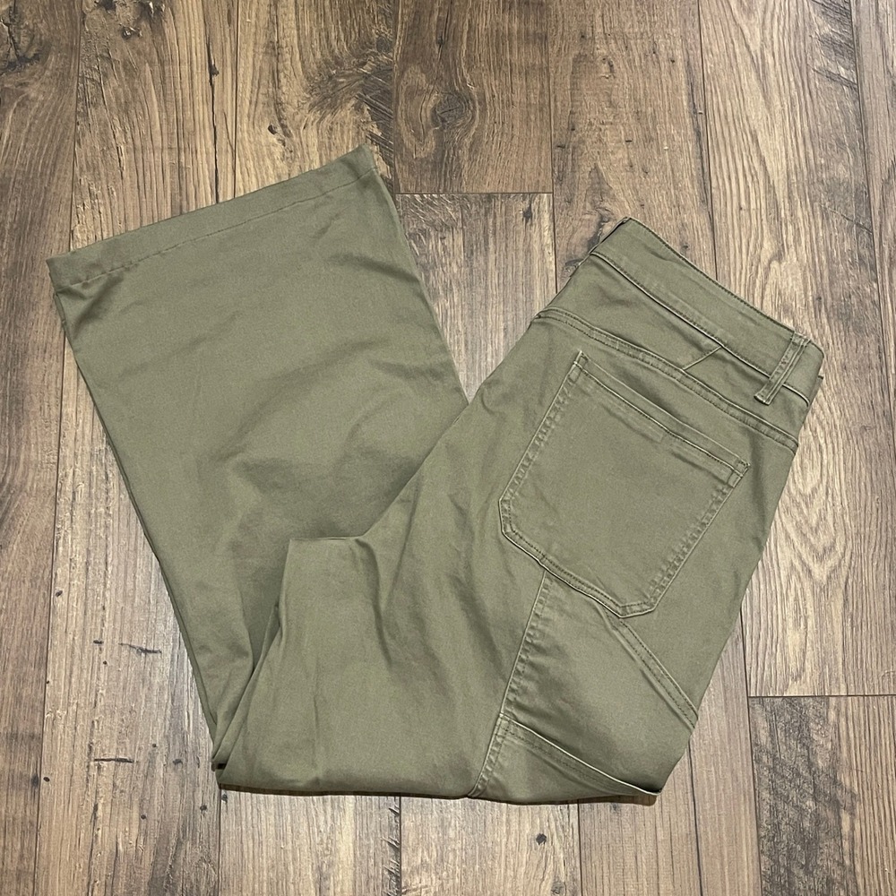 Democracy Absolution Olive Green Wide Leg Utility Carpenter Pants B2585E8X2 14